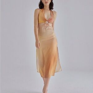 Silk Maison Gradient Halter Dress Small